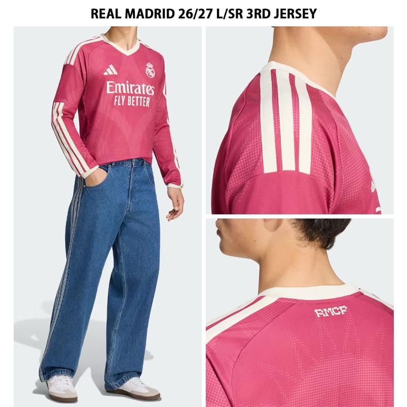adidas（アディダス） レアルユニ 長袖 ジャージ Tシャツ REAL MADRID