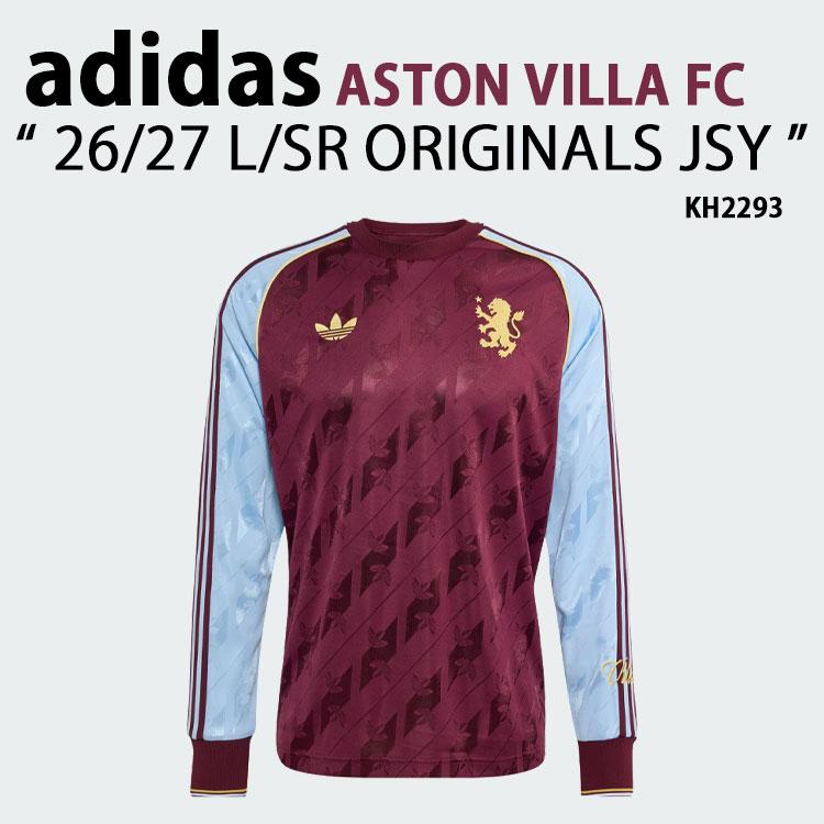 タグ付き  アストンヴィラ Originals長袖 L KH2293 adidas（アディダス） 長袖 ジャージ Tシャツ イングランド オリジナル