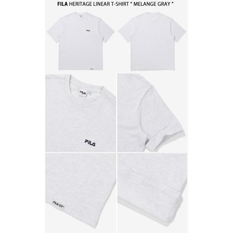 FILA フィラ Tシャツ HERITAGE LINEAR T-SHIRT FE2RSE5108X ヘリテージ リニア T-シャツ ロゴ 半袖 ショートスリーブ ストリート メンズ レディース｜a-dot｜04