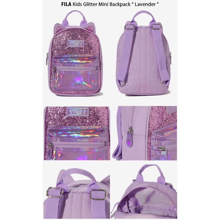 FILA フィラ キッズ 鞄 KIDS GLITTER MINI BACKPACK FK3BPF5302F グリッター ミニ バックパック ピンク パープル キラキラバッグ ミニリュック キッズ用 子供用_3