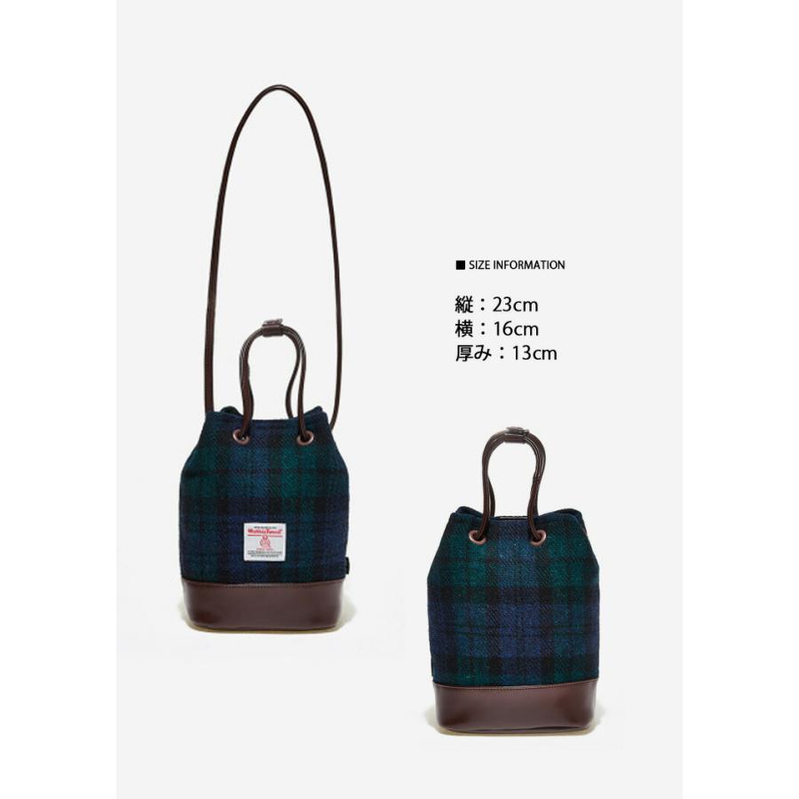 FILA フィラ HarrisTweed ハリスツイード クロスバッグ ミニ BUCKET BAG FS3BCE6312X BEIGE DARK NAVY バケットバッグ ミニバッグ 肩掛け ショルダー_3