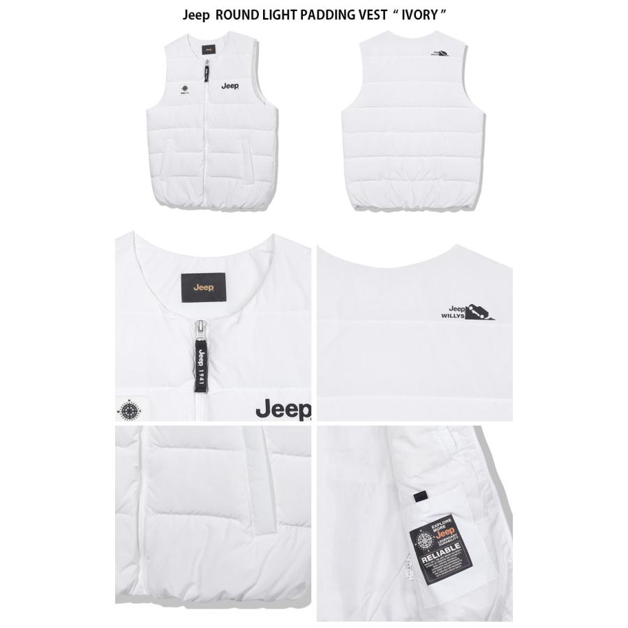 Jeep ジープ ダウンベスト ROUND LIGHT PADDING VEST ラウンド ライト パディング ベスト ジャケット ラウンドネック クルーネック メンズ レディース JN1JPU601｜a-dot｜05