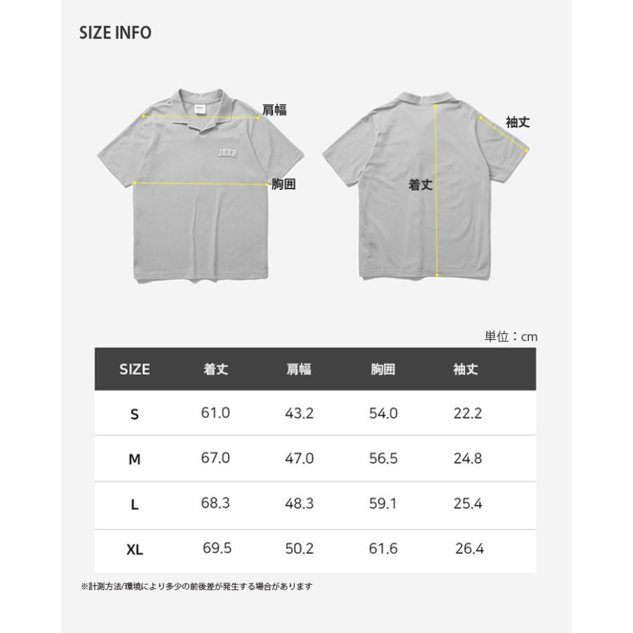 Jeep ジープ Tシャツ OPEN PIQUE HALF SLEEVES T-SHIRTS オープン ピケ ハーフ スリーブ ティーシャツ 半袖 カットソー メンズ レディース JO5TSU152｜a-dot｜12