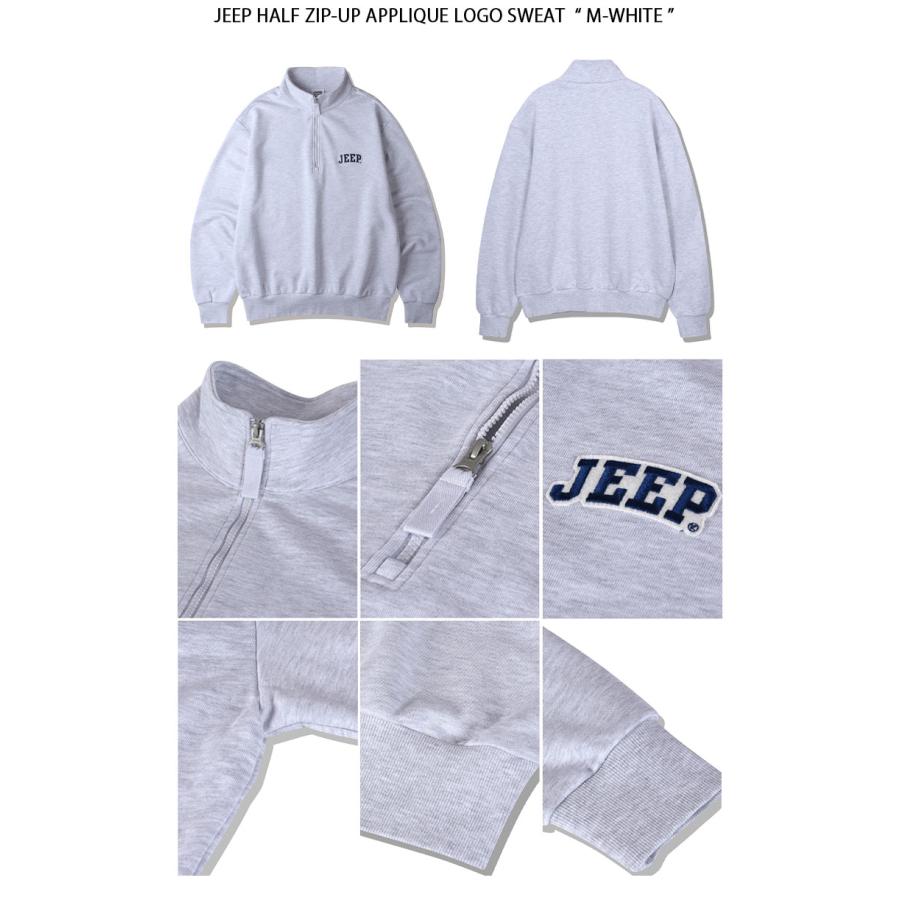 Jeep ジープ スウェット Half Zip-Up Applique Logo Sweat ハーフジップ アップリケ ロゴ ジップアップ トレーナー メンズ レディース JP5TSU836_10
