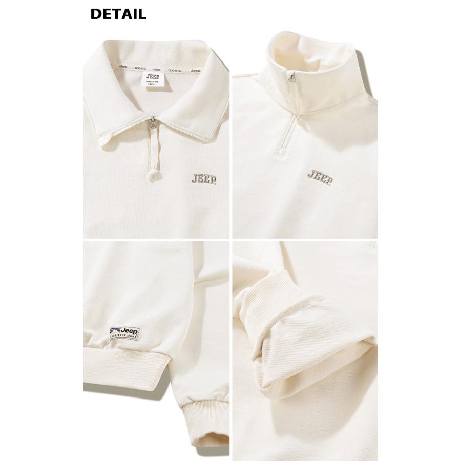 Jeep ジープ レディース スウェット ESSENSIAL SMALL LOGO HALF ZIP-UP