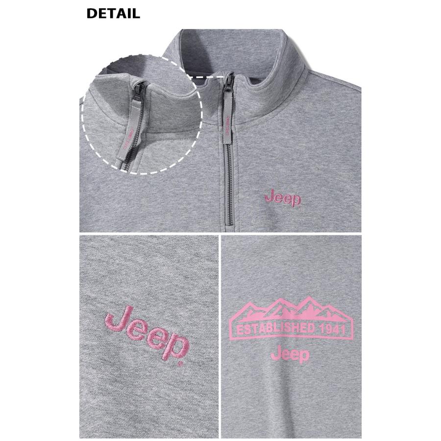 Jeep ジープ レディース スウェット HALF ZIP-UP M-LOGO WOMEN MTM