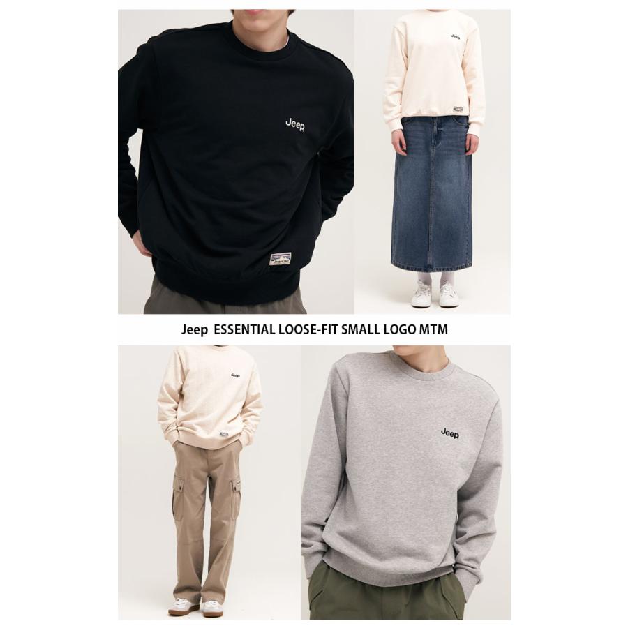 Jeep ジープ スウェット ESSENTIAL LOOSE FIT SMALL LOGO MTM ルーズフィット スモールロゴ マンツーマン 長袖 トレーナー メンズ レディース JQ5TSU802_7