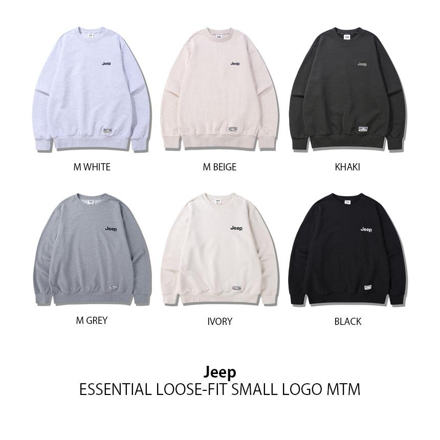 Jeep ジープ スウェット ESSENTIAL LOOSE FIT SMALL LOGO MTM ルーズフィット スモールロゴ マンツーマン 長袖 トレーナー メンズ レディース JQ5TSU802_8