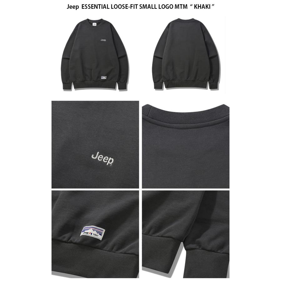 Jeep ジープ スウェット ESSENTIAL LOOSE FIT SMALL LOGO MTM ルーズフィット スモールロゴ マンツーマン 長袖 トレーナー メンズ レディース JQ5TSU802_11