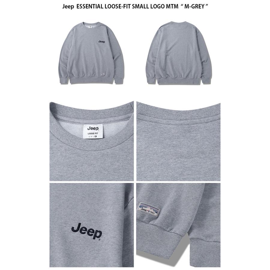 Jeep ジープ スウェット ESSENTIAL LOOSE FIT SMALL LOGO MTM ルーズフィット スモールロゴ マンツーマン 長袖 トレーナー メンズ レディース JQ5TSU802_12