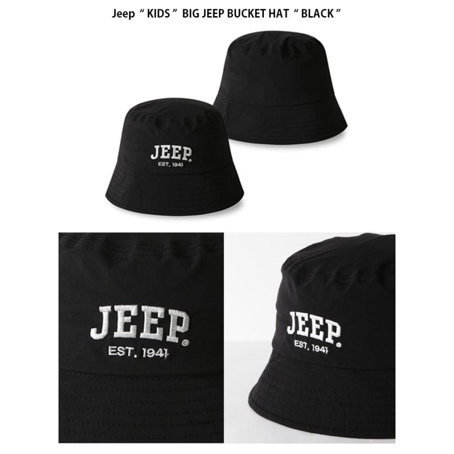 Jeep ジープ キッズ バケットハット BIG JEEP BUCKET HAT ビッグ ジープ バケット ハット 帽子 サファリハット ロゴ ブラック ベージュ 子供用 KO0GCU906｜a-dot｜04