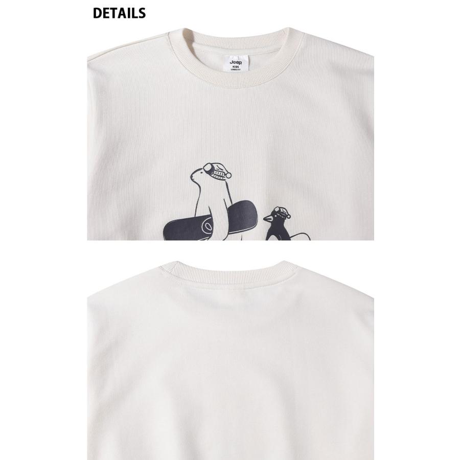 Jeep ジープ キッズ スウェット GREEN LABEL PENGUIN BEAR SWEATSHIRT グリーンラベル ペンギンクマ スウェットシャツ トレーナー 長袖 子供用 KQ5TSU890の画像