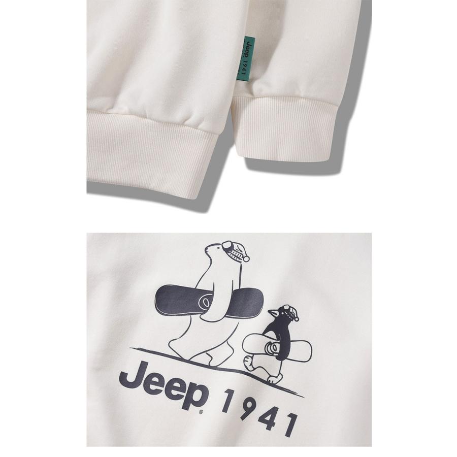 Jeep ジープ キッズ スウェット GREEN LABEL PENGUIN BEAR SWEATSHIRT グリーンラベル ペンギンクマ スウェットシャツ トレーナー 長袖 子供用 KQ5TSU890の画像