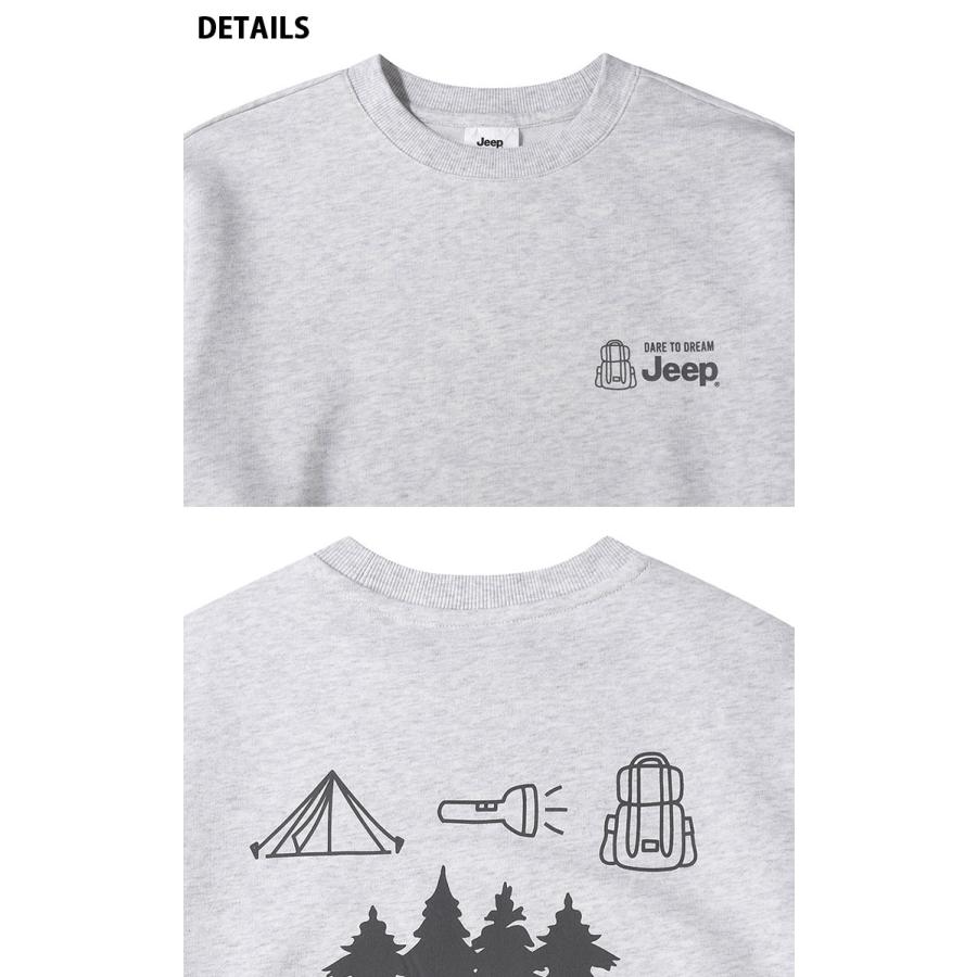 Jeep ジープ キッズ スウェット GREEN LABEL CAMPING SWEATSHIRT グリーンラベル キャンピング スウェットシャツ トレーナー 長袖 プルオーバー 子供 KQ5TSU891の画像