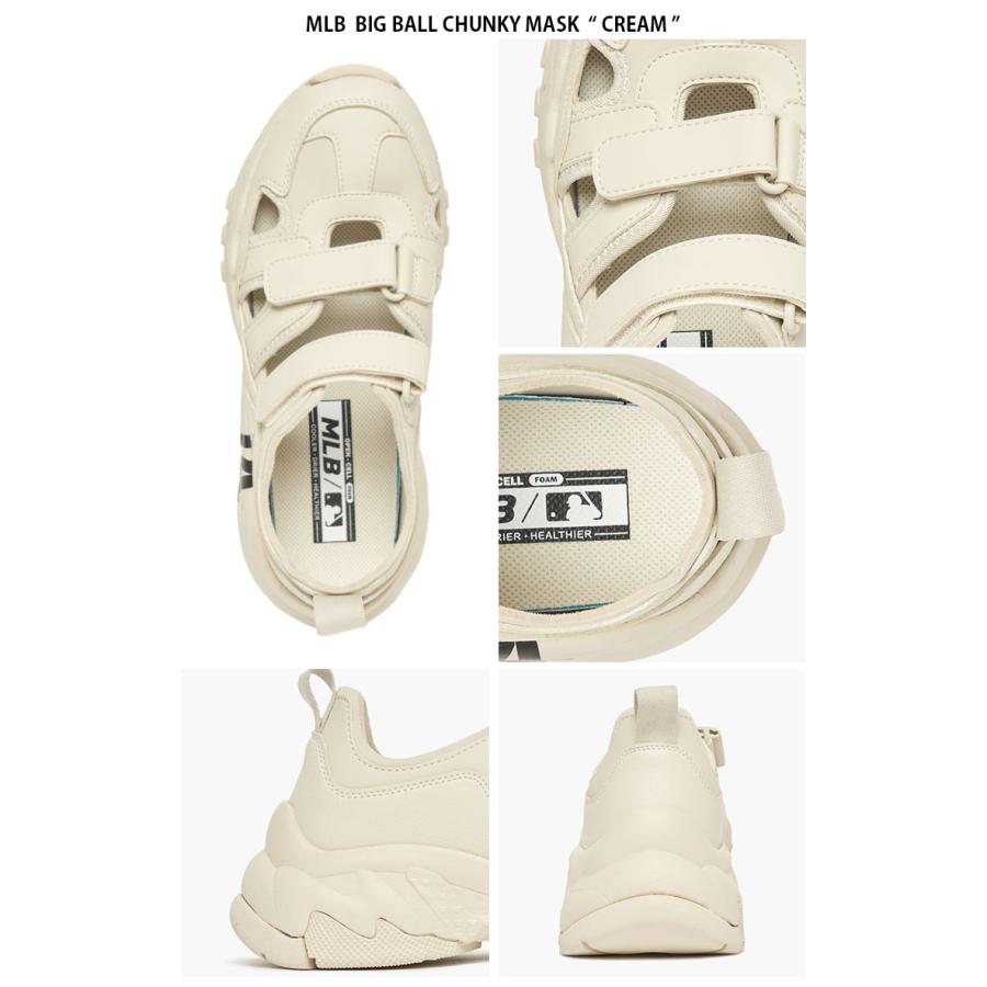 MLB エムエルビー サンダル MLB BIG BALL CHUNKY MASK CREAM ビッグ
