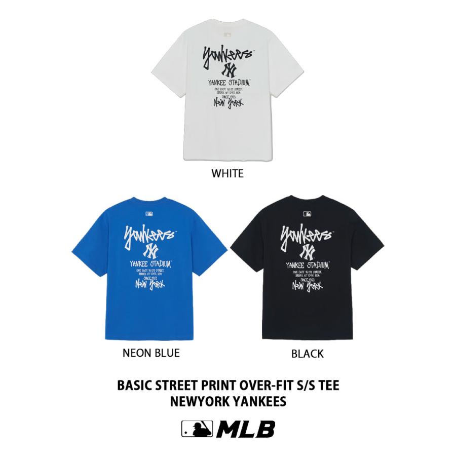 MLB エムエルビー 半袖 Tシャツ BASIC STREET PRINT OVER-FIT S/S TEE