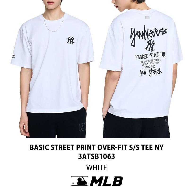 オールド MLB ニューヨーク ヤンキース ビッグサイズ tシャツ ゲームシャツ MLB エムエルビー 半袖 Tシャツ BASIC STREET PRINT OVER-FIT S/S TEE