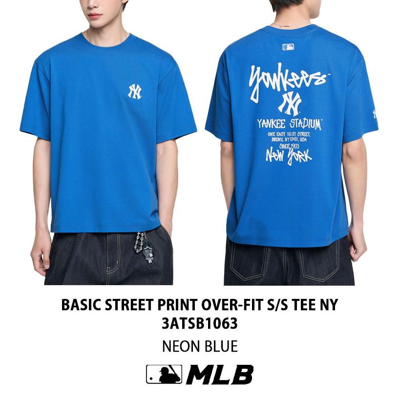 MLB エムエルビー 半袖 Tシャツ BASIC STREET PRINT OVER-FIT S/S TEE