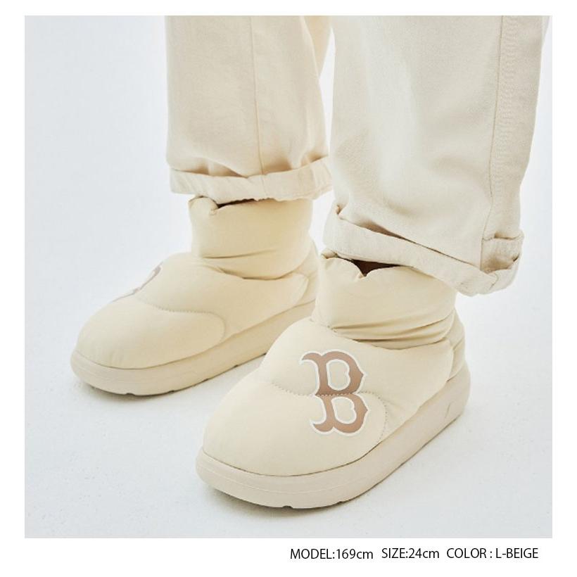 MLB エムエルビー ショートブーツ MLB BOUNCER PADDING BOOTS L-BEIGE バウンサー パディング ブーツ シューズ ダウンライク メンズ レディース 3AWBBPB36-43BGL｜a-dot｜03