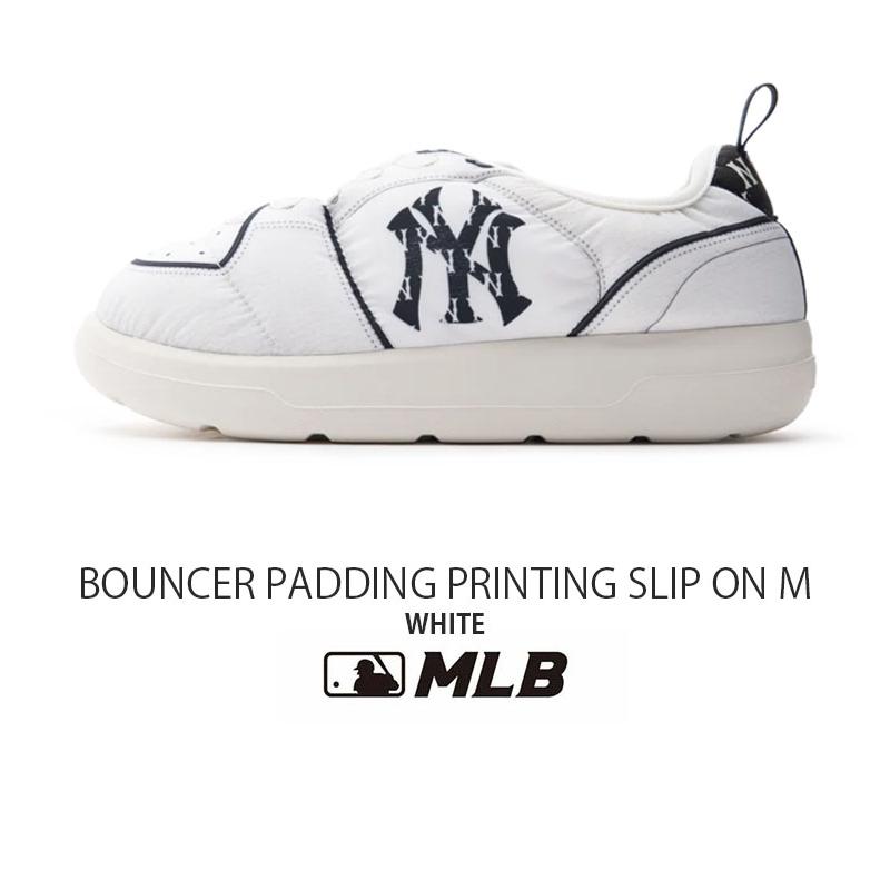 MLB エムエルビー スリッポン MLB BOUNCER PADDING PRINTING SLIP ON M WHITE パディング スリップ オン シューズ メンズ レディース 3AWBPSM36-50WHS｜a-dot｜04