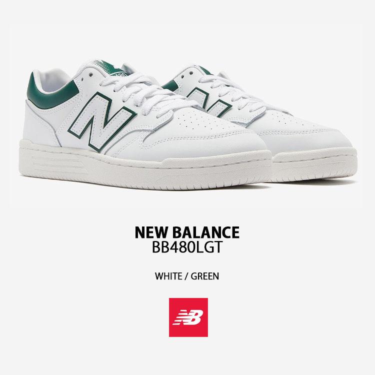 New Balance ニューバランス スニーカー BB480LGT WHITE GREEN NewBalanceBB480 ニューバランスBB480 シューズ レザー 本革 ホワイト グリーン