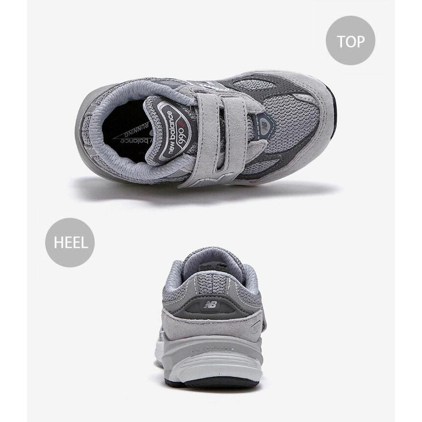 New Balance ニューバランス キッズ スニーカー NewBalance 990 GRAY キッズシューズ グレー ベルクロ IV990GL6 ベビー用 キッズ用 子供用_2