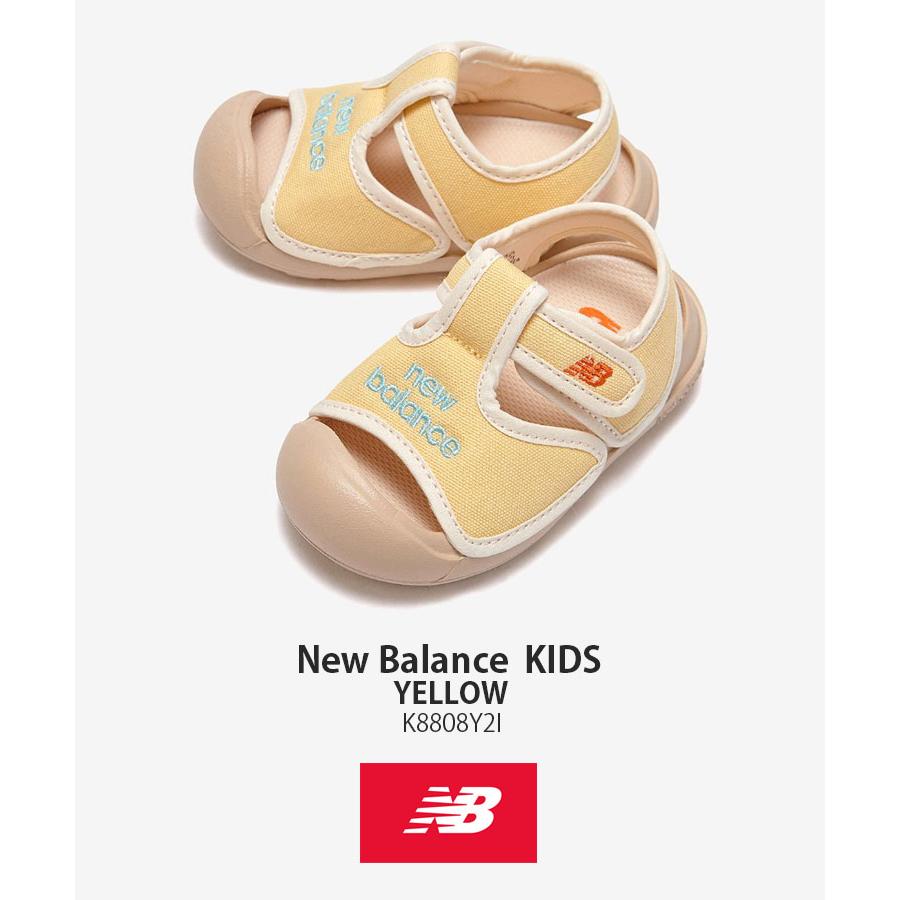 New Balance ニューバランス キッズ サンダル NewBalance 8808 YELLOW キッズシューズ イエロー ベージュ ベルクロ K8808Y2I ベビー用 キッズ用 子供用｜a-dot｜03