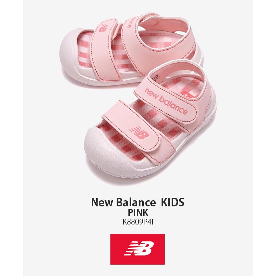 New Balance ニューバランス キッズ サンダル NewBalance 8809 PINK キッズシューズ ピンク チェック柄 ベルクロ K8809P4I ベビー用 キッズ用 ジュニア用 子供用_2