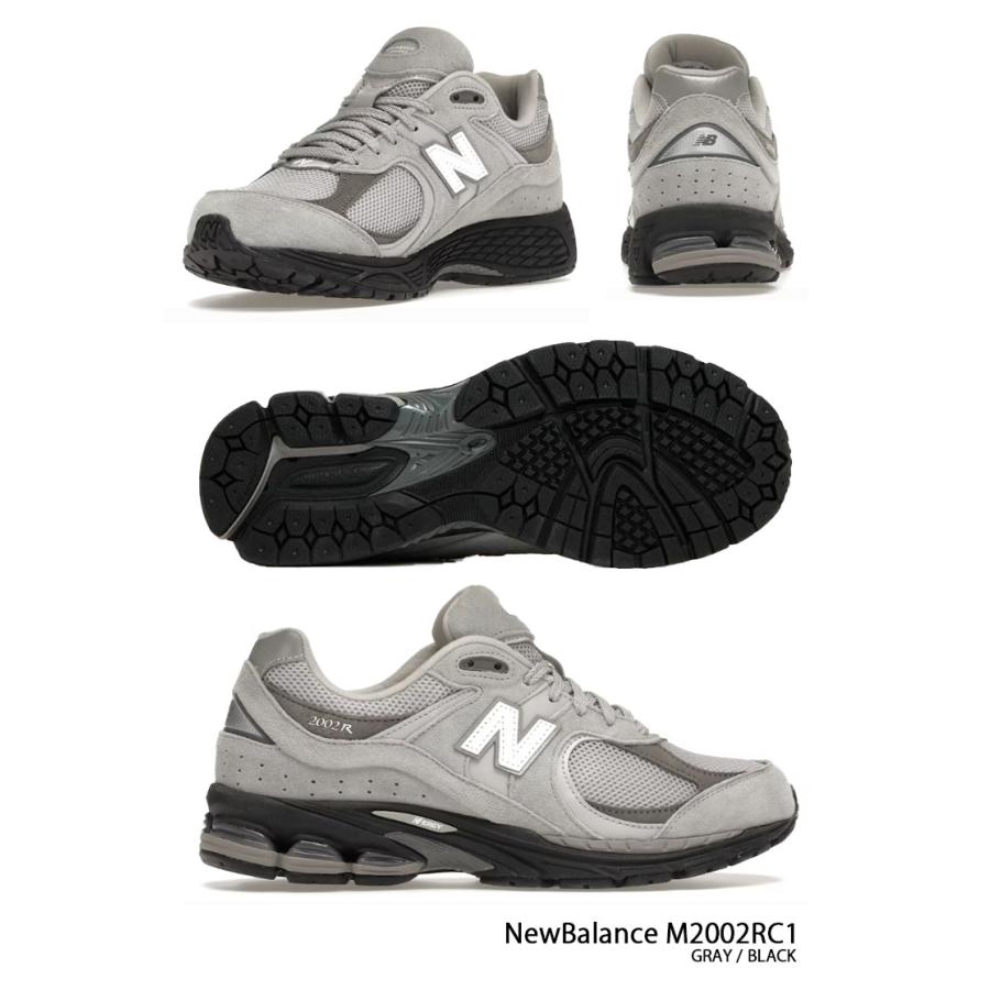 New Balance ニューバランス スニーカー M2002RC1 NEWBALANCE M2002R GRAY BLACK シューズ レザー 本革 グレー ブラック メンズ レディース｜a-dot｜03