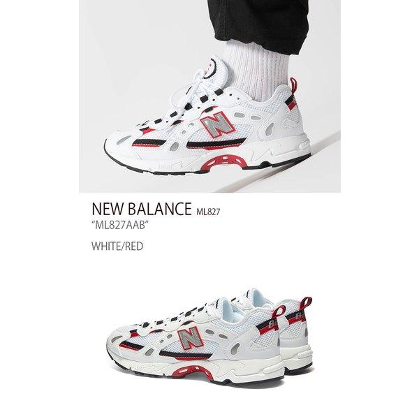 New Balance 安全靴 ホワイト/レッド New Balance ニューバランス 827 ML827AAB ホワイト レッド