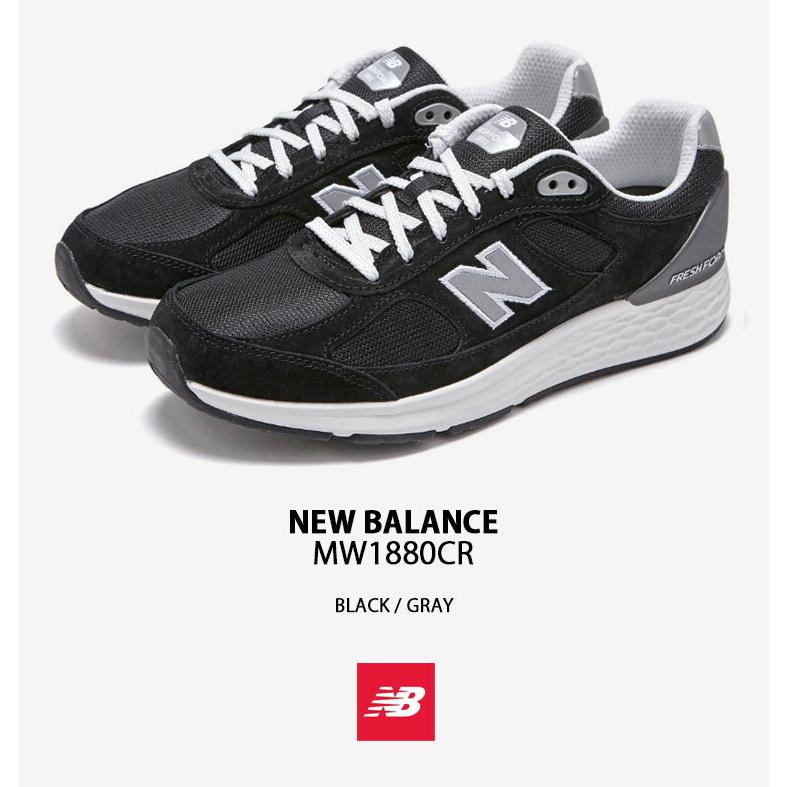New Balance ニューバランス スニーカー 1880 MW1880CR BLACK GRAY シューズ ブラック グレー メッシュ レザー 本革 ウォーキングシューズ New ニューバランス MW1880CR BLACK ブラック DGJ1645126787(14425円)