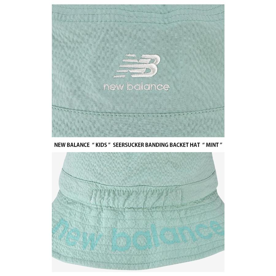New Balance ニューバランス キッズ バケットハット SEERSUCKER BANDING BACKET HAT シアサッカー バンディング バケット ハット 帽子 バケハ 子供用 NK8BDS207Uの画像