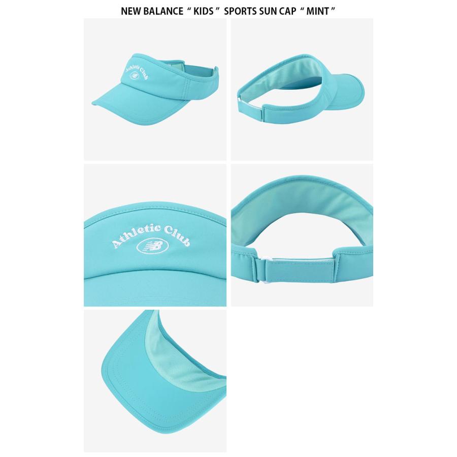 New Balance ニューバランス キッズ サンバイザー SPORTS SUN CAP スポーツ サンキャップ 帽子 紫外線防止 パープル ミント 子供用 NK8BDS304U｜a-dot｜06