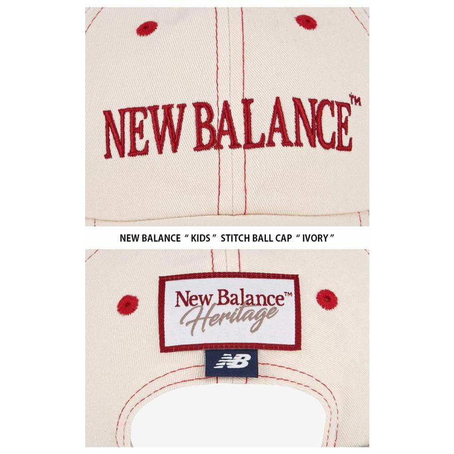 New Balance ニューバランス キッズ ベースボールキャップ STITCH BALL CAP ステッチ ボール キャップ 帽子 コットンキャップ ロゴ 子供用 NK8BFS102Uの画像