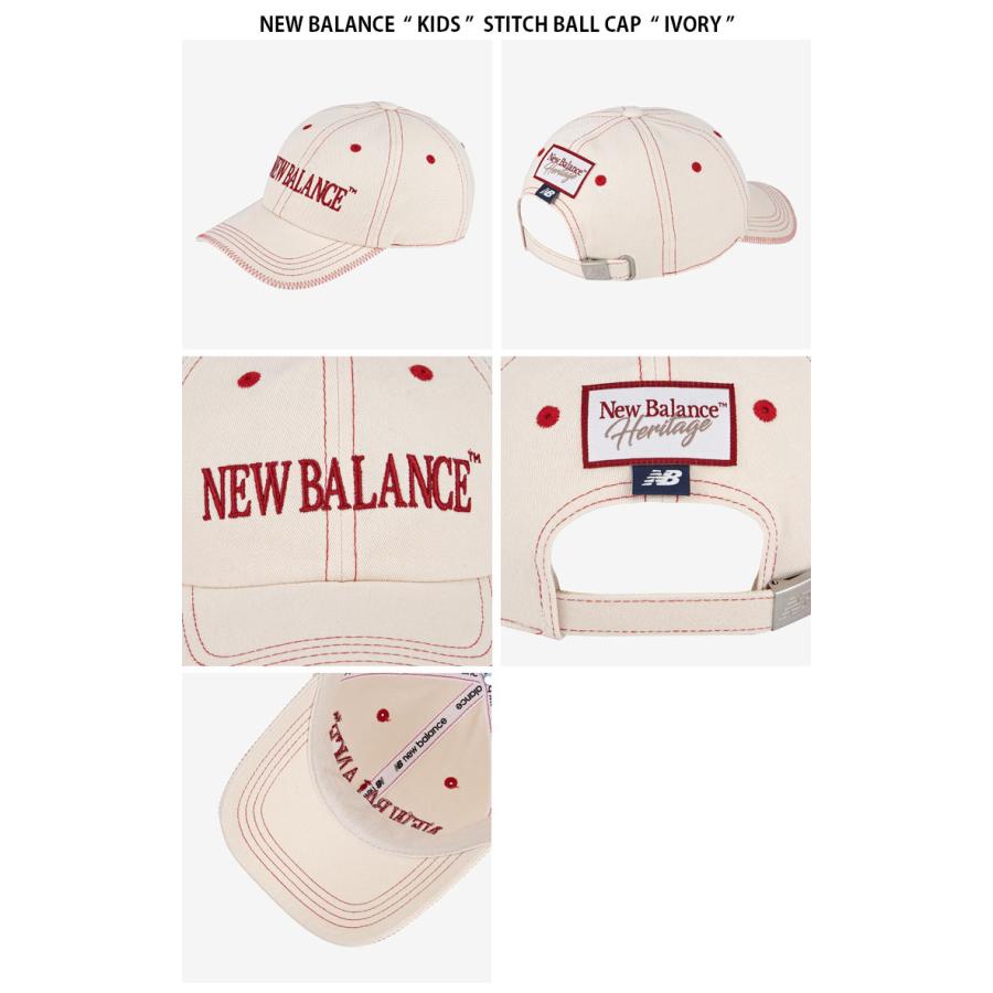 New Balance ニューバランス キッズ ベースボールキャップ STITCH BALL CAP ステッチ ボール キャップ 帽子 コットンキャップ ロゴ 子供用 NK8BFS102Uの画像