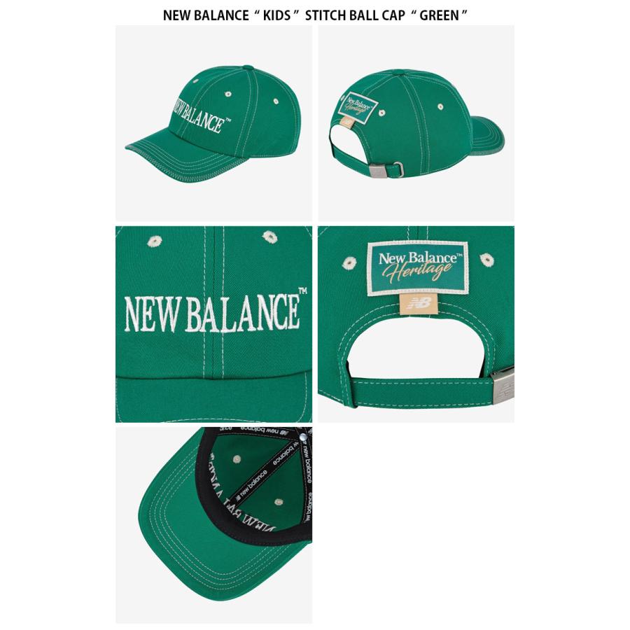 New Balance ニューバランス キッズ ベースボールキャップ STITCH BALL CAP ステッチ ボール キャップ 帽子 コットンキャップ ロゴ 子供用 NK8BFS102Uの画像