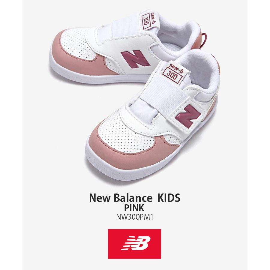 New Balance ニューバランス キッズ スニーカー NewBalance 300 PINK キッズシューズ ピンク ホワイト ベルクロ NW300PM1 ベビー用 キッズ用 子供用_2