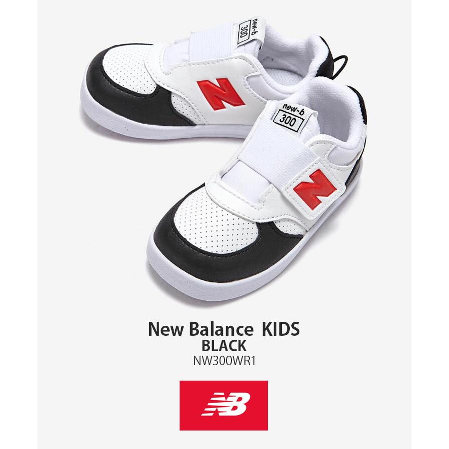 New Balance ニューバランス キッズ スニーカー NewBalance 300 BLACK キッズシューズ ブラック ホワイト ベルクロ NW300WR1 ベビー用 キッズ用 子供用_2