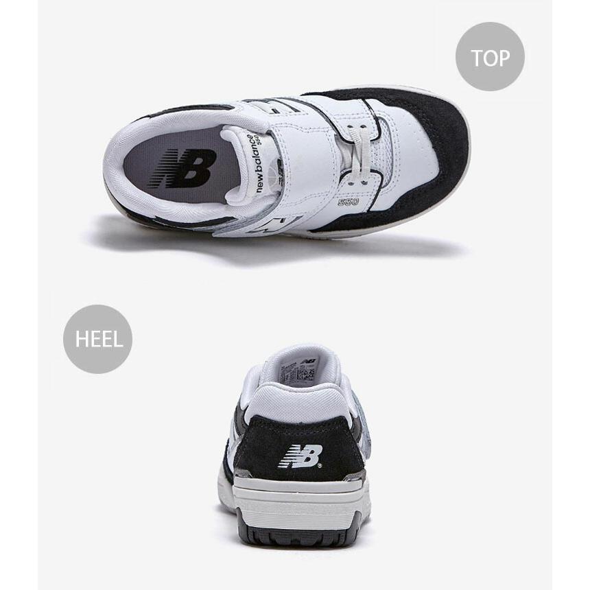 New Balance ニューバランス キッズ スニーカー NewBalance 550 BLACK キッズシューズ ブラック ホワイト ベルクロ PHB550CA キッズ用 ジュニア用 子供用_2