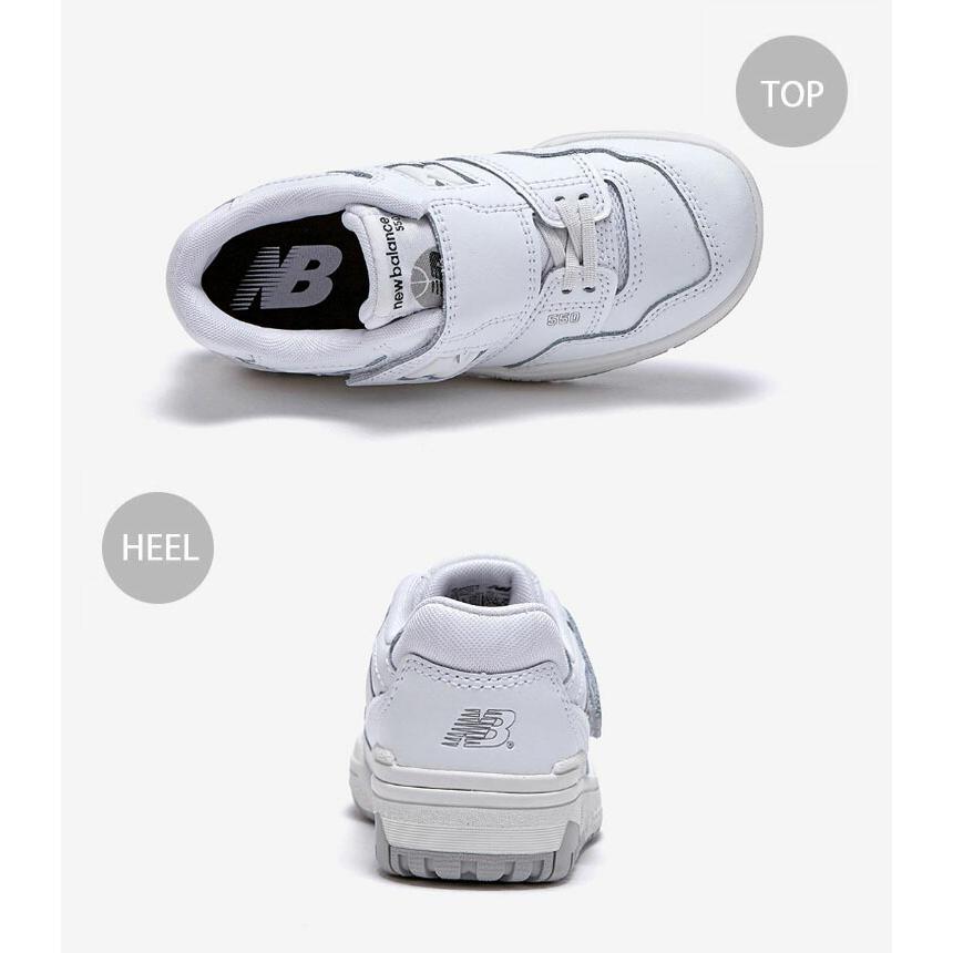 New Balance ニューバランス キッズ スニーカー NewBalance 550 WHITE キッズシューズ ホワイト ベルクロ PHB550PB ベビー用 キッズ用 ジュニア用 子供_2