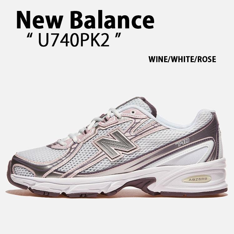 New Balance（ニューバランス） スニーカー U740PK2 WHITE PINK SILVER