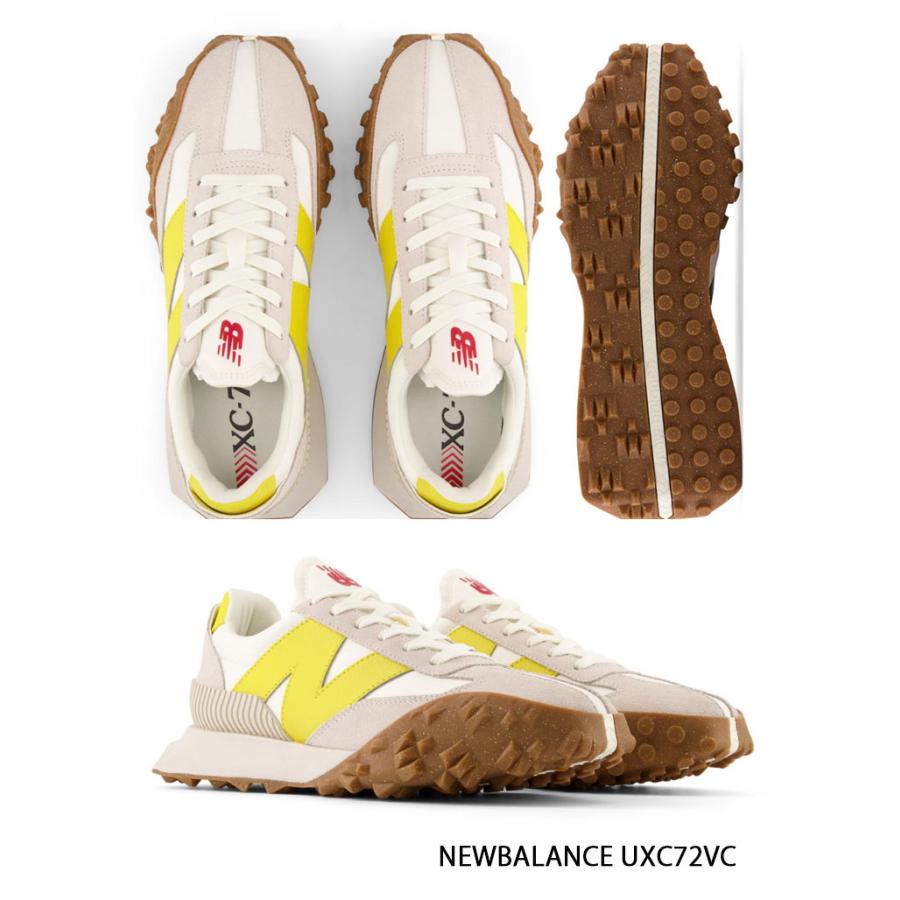 New Balance ニューバランス スニーカー UXC72VC NEWBALANCE UXC72 IVORY YELLOW シューズ 本革 レザー アイボリー イエロー ビッグN メンズ レディース｜a-dot｜03