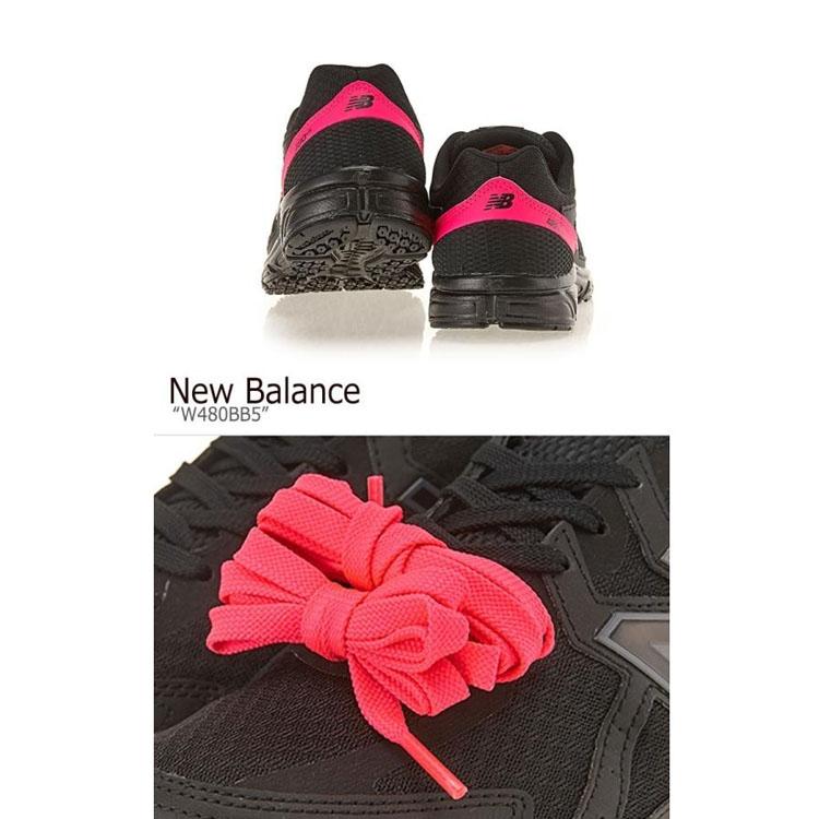 New Balance ニューバランス スニーカー NewBalance 480 BLACK シューズ ブラック ピンク W480BB5 メンズ レディース 男性用 女性用 New Balance（ニューバランス） スニーカー NewBalance 480 BLACK