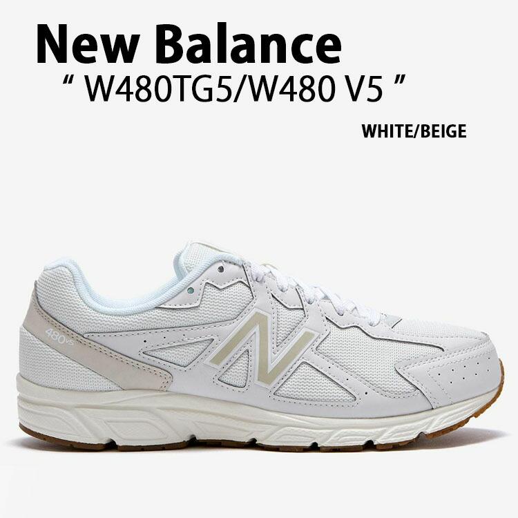 New Balance ニューバランス スニーカー W480TG5 V5 WHITE BEIGE