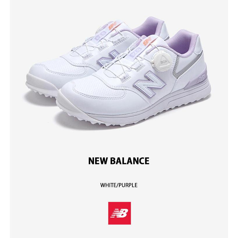 ニューバランス WGBS574 ホワイト ゴルフシューズ(撥水コーティング済み) スパイクレス ゴルフシューズ 574 v3 SL BOA ホワイト WGBS574