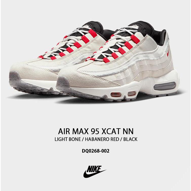 NIKE ナイキ スニーカー AIR MAX 95 エアマックス95 DQ0268-002 XCAT NN LIGHT BONE HABANERO RED BLACK ライトボーン ハバネロレッド ブラック メンズ 男性用｜a-dot｜02