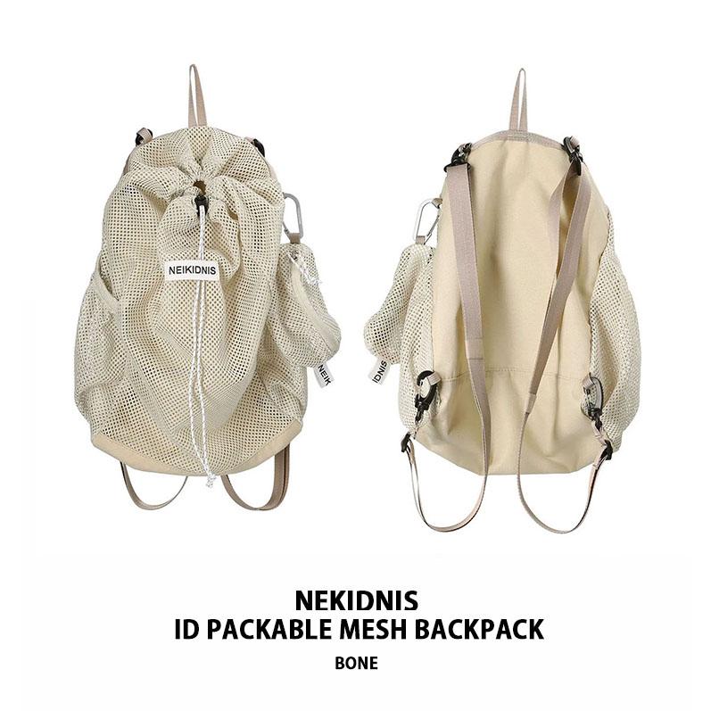 NEIKIDNIS ネイキドニス バック メッシュバッグ 巾着バッグ ID PACKABLE MESH BACKPACK パッカーブル リュック ストラップ取り外し NEIKIDNIS ネイキドニス バック メッシュバッグ 巾着バッグ ID
