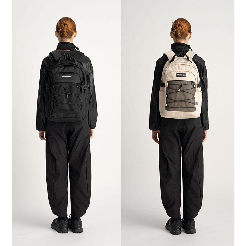 NEIKIDNIS ネイキドニス バックパック EPIC BACKPACK リュック デイパック スクールバッグ メッシュポケット BLACK BEIGE 通学 PC収納 NEIKIDNIS ネイキドニス バックパック EPIC BACKPACK リュック