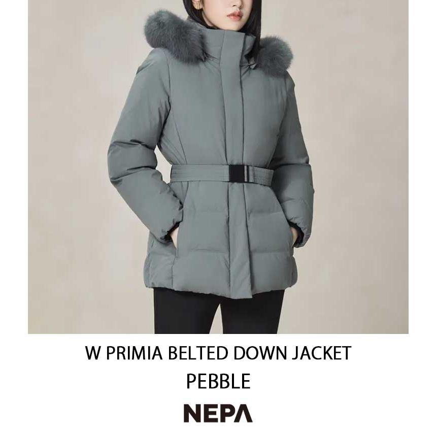 NEPA ネパ レディース コートダウン W PRIMIA BELTED DOWN JACKET