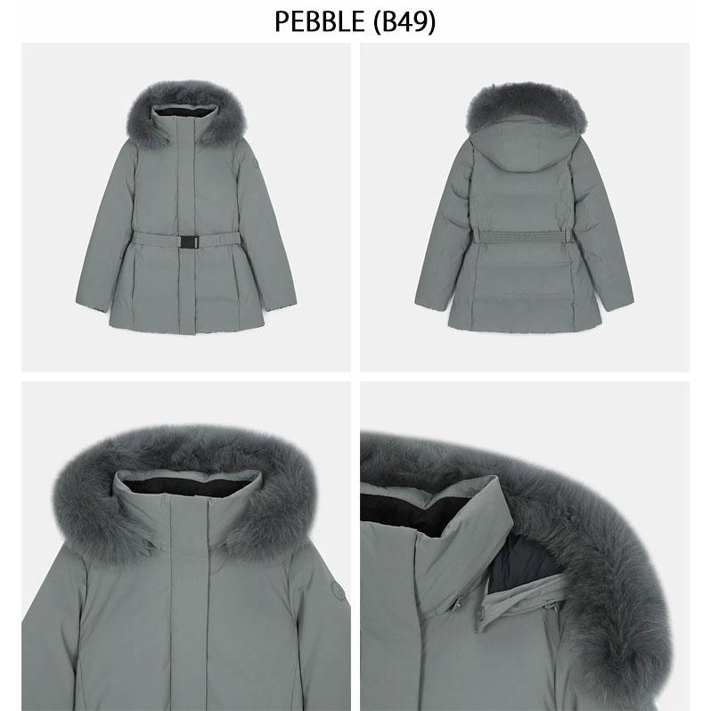 NEPA ネパ レディース コートダウン W PRIMIA BELTED DOWN JACKET プリミア ベルティッド ダウンジャケット ファー付き フード取外し ミドル丈 女性用 7K82068の画像